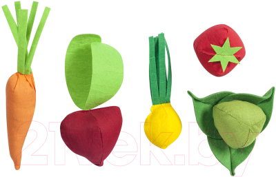 Набор игрушечных продуктов Paremo Овощи с карточками / PK320-15 (5 предметов)