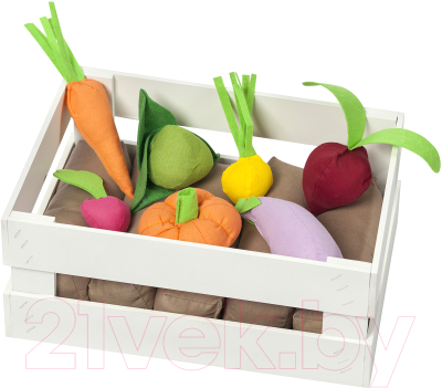 

Набор игрушечных продуктов Paremo, Овощи в ящике с карточками / PK320-18