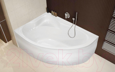 Ванна акриловая Ventospa Nika 160x105 L (с каркасом и экраном)