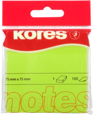 Блок для записей Kores 47077.05 (зеленый неон)