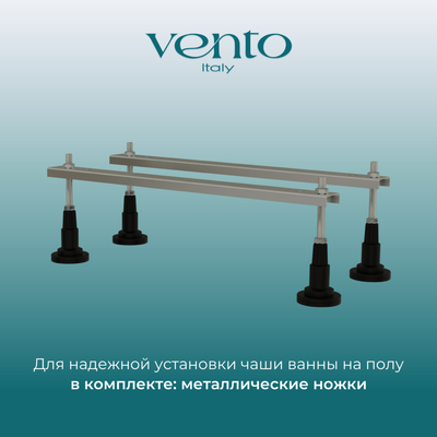 Ванна акриловая Ventospa Aqua 150x70 (с каркасом и экраном)