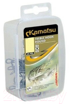 Крючок рыболовный KAMATSU Treble Hook Round K-077 №5 / 514400350 (10шт)