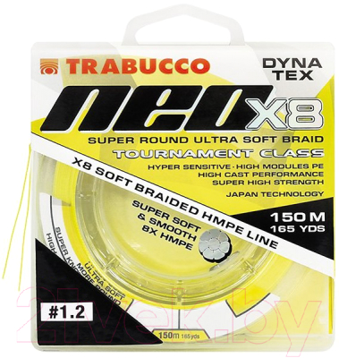 

Леска плетеная Trabucco, Желтый, Dyna-Tex Neo X8xYL 0.12мм 150м