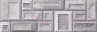 Плитка Нефрит-Керамика Пьемонт Квадраты / 00-00-5-17-01-06-831 (600x200, серый)