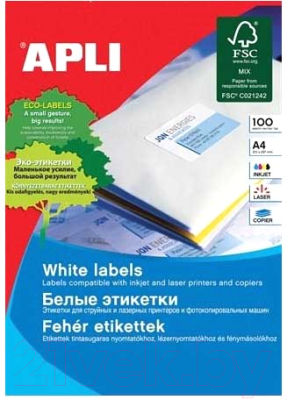Набор этикеток APLI 10197 (белый)