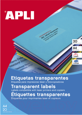 Набор этикеток APLI 1225 (прозрачный)