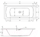 Миниатюра изображения товара Ванна акриловая Riho Dola S 170x75 / BB35005 (с ножками)