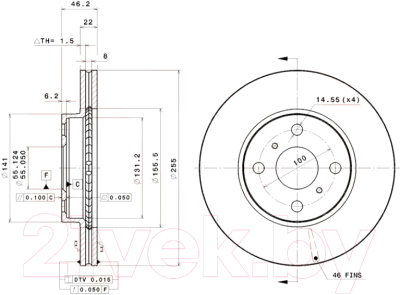 Тормозной диск Brembo 09A70711