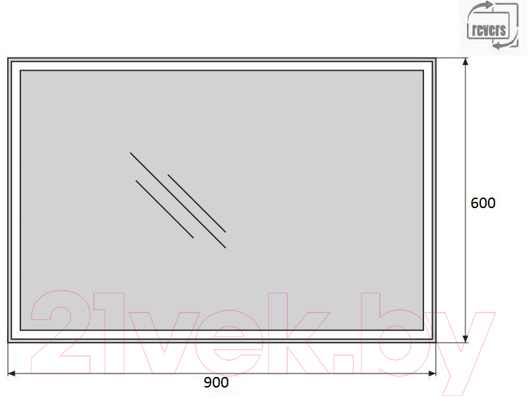 Зеркало BelBagno SPC-GRT-900-600-LED-BTN