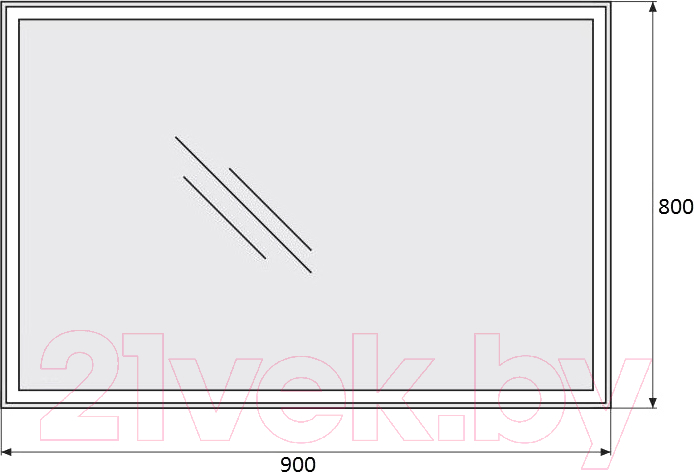 Зеркало BelBagno SPC-GRT-900-800-LED-BTN (с подсветкой)