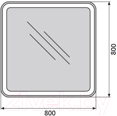 Купить Зеркало BelBagno SPC-MAR-800-800-LED-BTN  