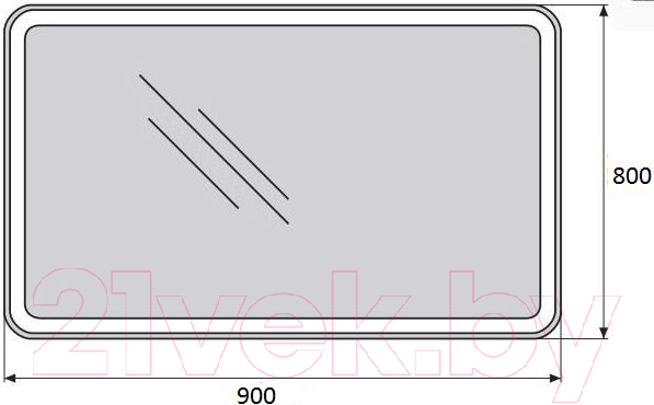 Зеркало BelBagno SPC-MAR-900-800-LED-BTN