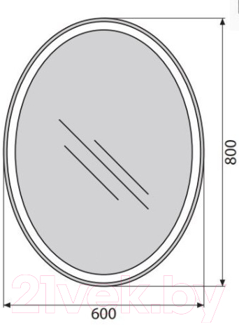 Зеркало BelBagno SPC-VST-600-800-LED-BTN