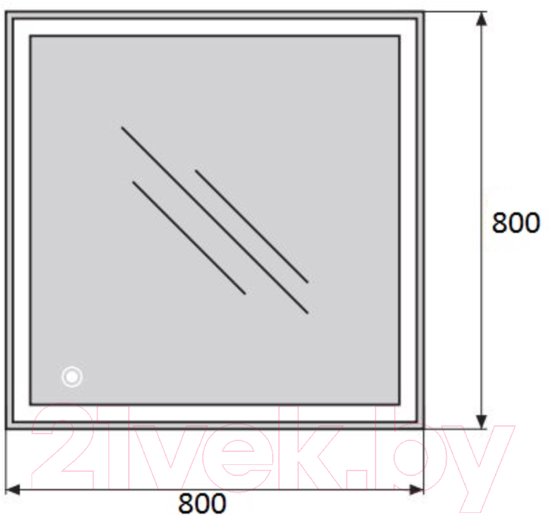 Зеркало BelBagno SPC-GRT-800-800-LED-TCH