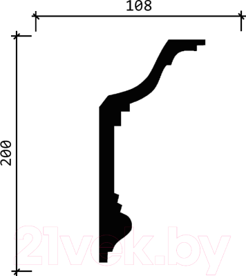 Плинтус потолочный Decor-Dizayn DD513 (200x108x2000)