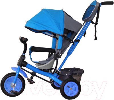 Трехколесный велосипед с ручкой GalaXy Виват 1 (голубой)