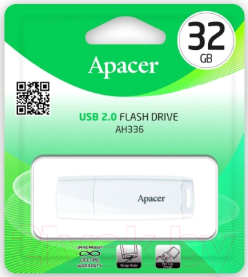 Usb flash накопитель Apacer AH336 32GB White (AP32GAH336W-1)
