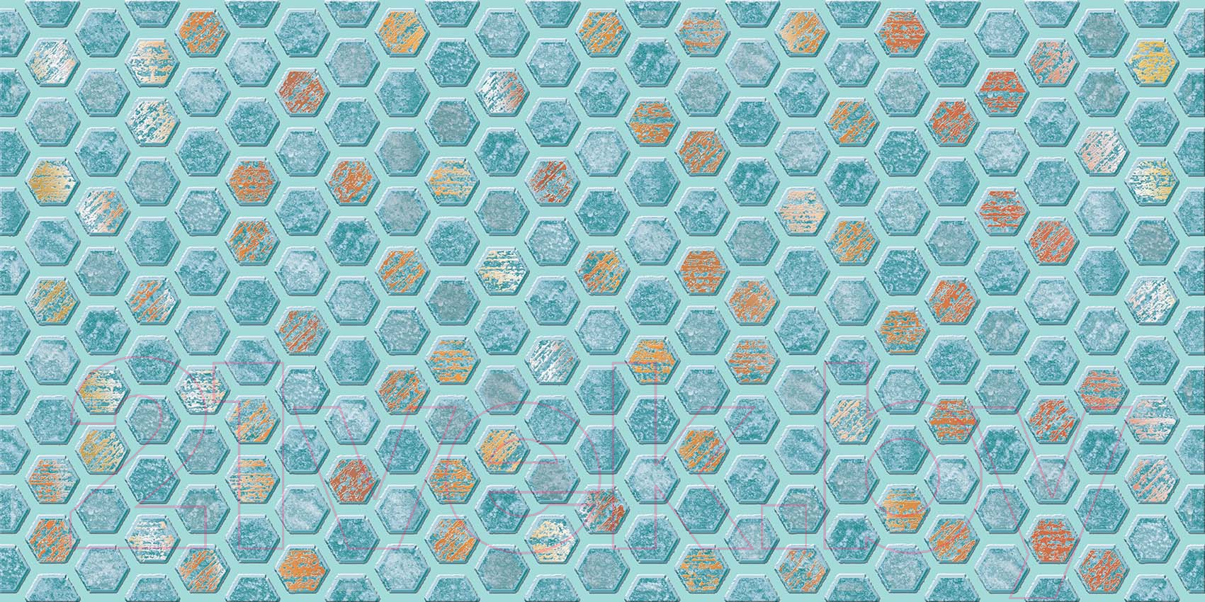 Декоративная плитка Axima Анкона D (300x600, бирюзовый)