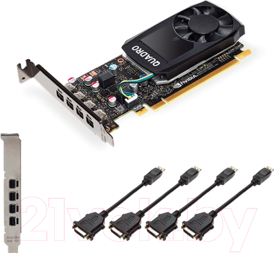 Видеокарта PNY Quadro P600 DVI 2GB GDDR5 (VCQP600DVI-PB)