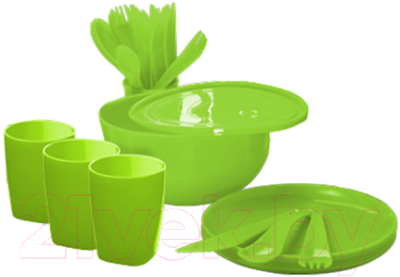 Набор пластиковой посуды Plastic Republic Дачный ПЦ4063ЛМ
