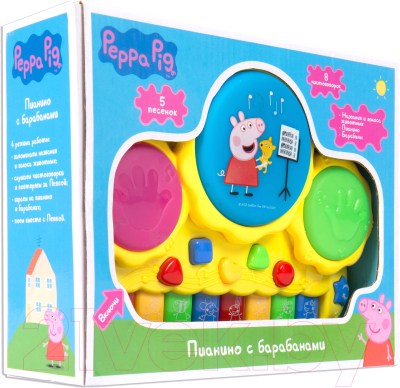 Музыкальная игрушка Peppa Pig Музыкальное пианино с барабанами / 30965