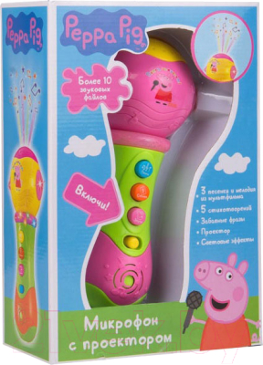 

Музыкальная игрушка Peppa Pig, Микрофон с проектором / 36726