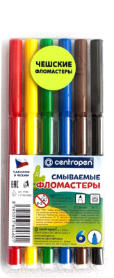 Фломастеры Centropen Пингвины / 7790 0685 (6шт)