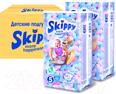 Подгузники детские Skippy More Happiness Plus 5 (84шт)