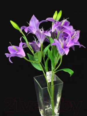 Искусственный букет Orlix Букет лилий / 06-140-B/1 (фиолетовый)