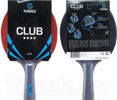 Ракетка для настольного тенниса Torres Club 4 TT0008