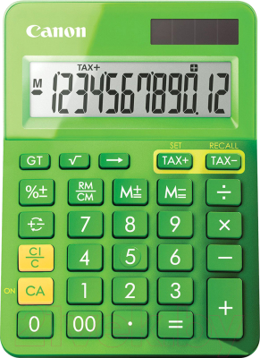 Калькулятор Canon LS-123K (зеленый)