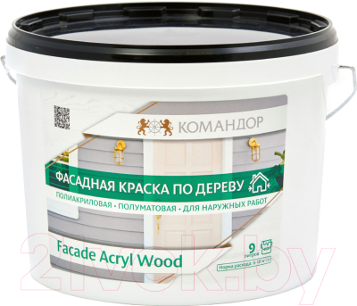 

Краска Teknos, Прозрачный, Facade Acryl Wood PM3
