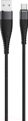 Кабель Olmio Solid USB 2.0 - Type-C 2.1A / 039050 (1.2м, титан)