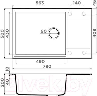 Мойка кухонная Omoikiri Sakaime 78-LB-SA (4993902)