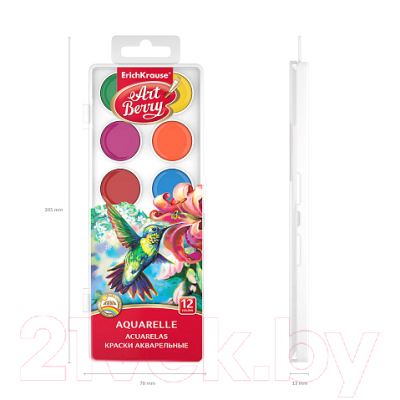 Изображение товара Акварельные краски Erich Krause ArtBerry / 41724 (12цв)