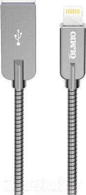 Кабель Olmio Steely USB 2.0 - Lightning 2.1A / 038649 (1.2м, серый)