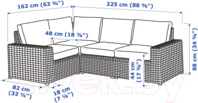 Диван садовый Ikea Соллерон 592.526.80