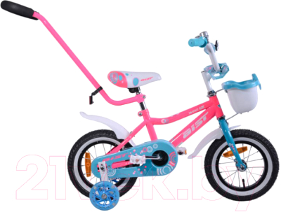 Детский велосипед с ручкой AIST Wiki 12 2020 (розовый)