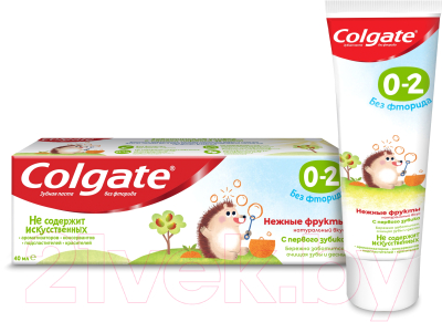 Зубная паста Colgate Для детей 0-2 лет. Нежные фрукты без фторида (40мл)