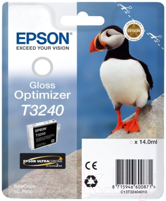 

Картридж Epson, Глянцеватель, T3240 Gloss Opimizer (C13T32404010)