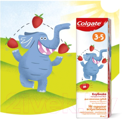 Зубная паста Colgate Для детей 3-5 лет. Клубника с фторидом (60мл)
