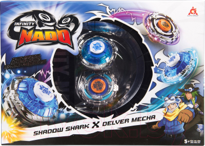 Игровой набор Infinity Nado Два волчка Сплит Shark & Mecha / 36058