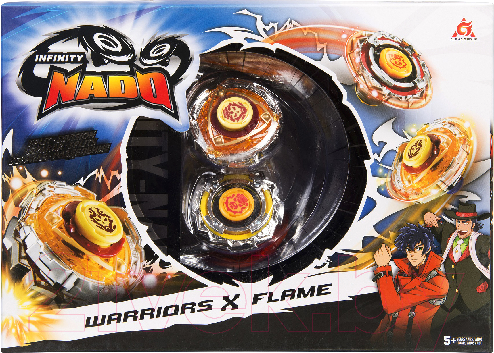 Игровой набор Infinity Nado Два волчка Сплит Warriors & Flame / 36057