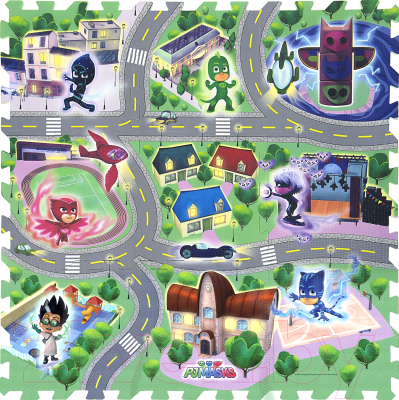 

Коврик-пазл PJ Masks, Город Героев / 34967