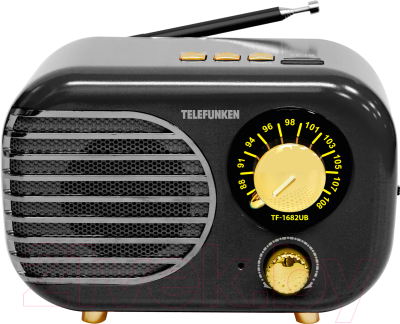 Радиоприемник Telefunken TF-1682UB (черный/золото)
