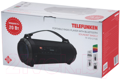 Портативная акустика Telefunken TF-PS1270B (черный)