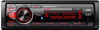 Бездисковая автомагнитола SoundMax SM-CCR3181FB (черный)