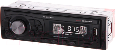 Бездисковая автомагнитола SoundMax SM-CCR3180FB (черный)