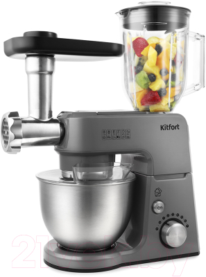 Кухонный комбайн Kitfort KT-1366-2 (серый)