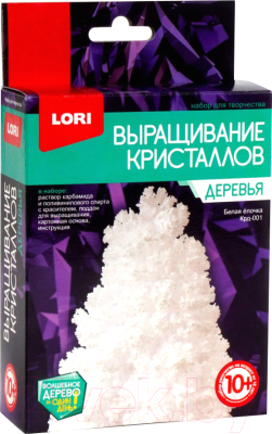 Набор для выращивания кристаллов Lori Деревья. Белая елочка / Крд-001
